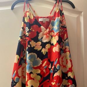 Loft tank floral print, worn once. Size MP